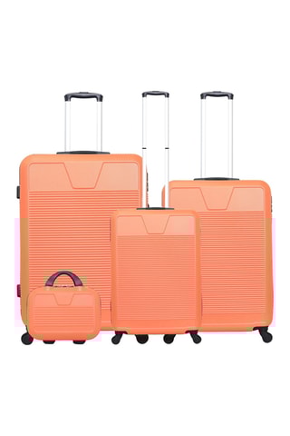 Set de 3 valises et vanity Selenga-C - 55/65/75/30 cm - Corail