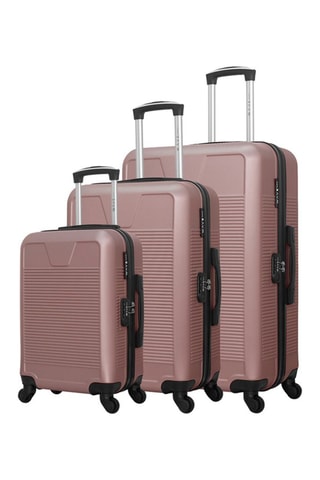 Set de 3 valises Selenga - 55/65/75 cm  - Doré rose