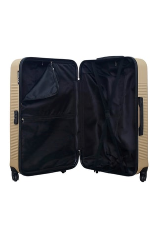 Set de 3 valises et vanity Selenga-C - 55/65/75/30 cm  - Beige