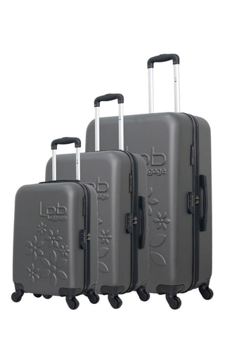  Set de 3 valises Eleonor - 55/65/75 cm  - Gris foncé