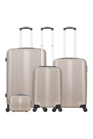 Set de 3 valises et vanity Lipari-C - 55/65/75/23 cm - Beige