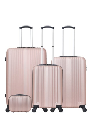 Set de 3 valises et vanity Lipari-C - 55/65/75/23 cm - Doré rose