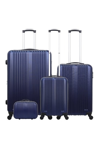 Set de 3 valises et vanity Lipari-C - 55/65/75/23 cm - Bleu marine