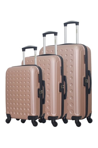 Set de 3 valises Taurus - 55/65/75 cm - Doré rose