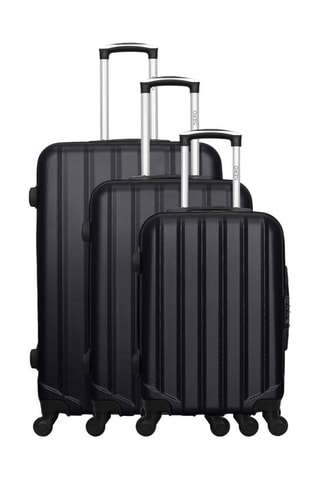 Set de 3 valises Himalaya - 55/65/75 cm - Noir