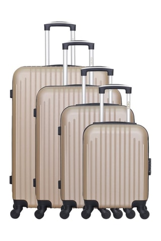 Set de 4 valises Carpates-M - 46/55/65/75 cm - Beige