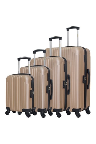 Set de 4 valises Carpates-M - 46/55/65/75 cm - Beige