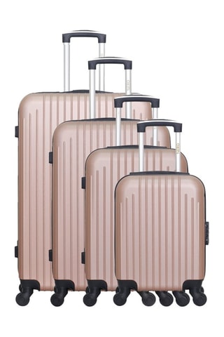 Set de 4 valises Carpates-M - 46/55/65/75 cm - Doré rose