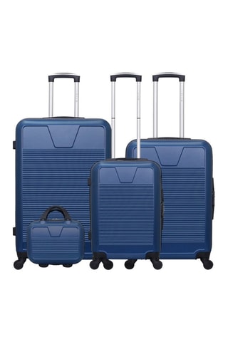 Set de 3 valises et vanity Selenga-C - 55/65/75/30 cm  - Bleu marine