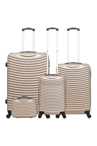 Set de 3 valises et vanity Etna-C - 49/59/69/32 cm  - Doré