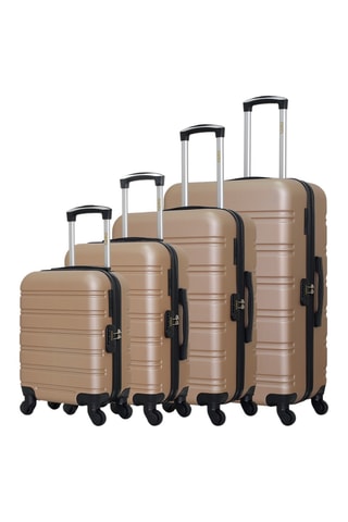  Set de 4 valises Renoso - 46/55/65/75 cm  - Beige
