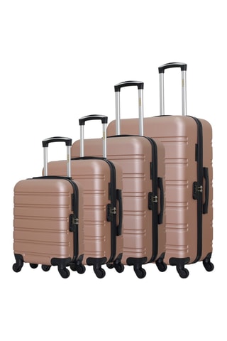  Set de 4 valises Renoso - 46/55/65/75 cm  - Doré rose