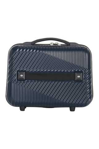 Set de 3 valises (S/M/L) et vanity Peter-C - 55/65/75/30 cm  - Bleu marine