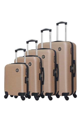 Set de 4 valises London-M (XS/S/M/L) - 46/55/65/75 cm - Doré