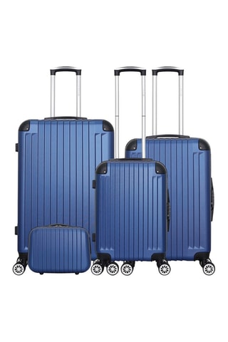 Set de 3 valises et vanity Tage-C - 55/65/75/23 cm  - Bleu marine