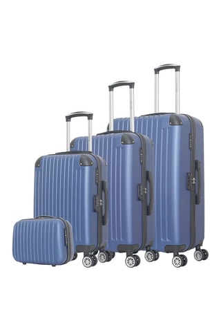 Set de 3 valises et vanity Tage-C - 55/65/75/23 cm  - Bleu marine