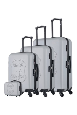 Set de 3 valises (S/M/L) et vanity Damon-C - 23/55/65/75 cm  - Gris