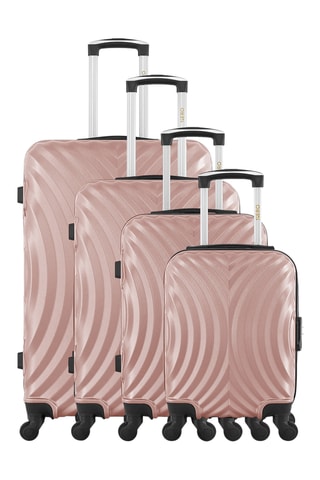 Set de 4 valises Lagos - 46/55/65/75 cm - Doré rose