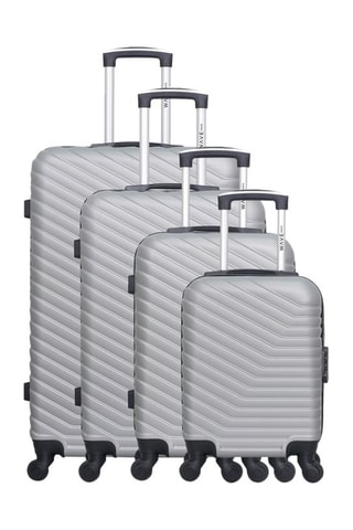 Set de 4 valises Lena-M - 46/55/65/75 cm - Gris