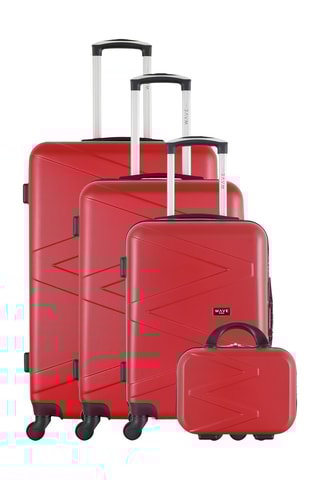 Set de 3 valises et vanity Amazone - 55/65/75/30 cm - Bordeaux