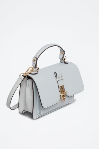 Mala a tiracolo em couro Dovy - Azul-celeste