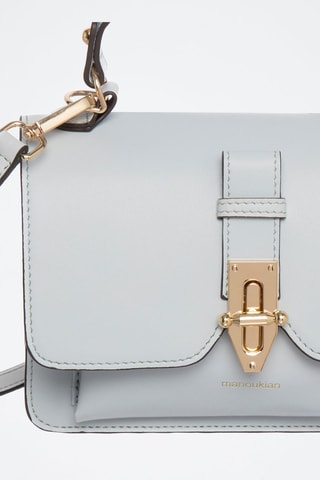 Mala a tiracolo em couro Dovy - Azul-celeste