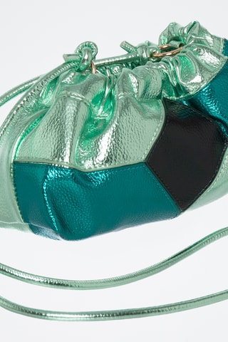 Mala a tiracolo Tina - Preto, azul e verde