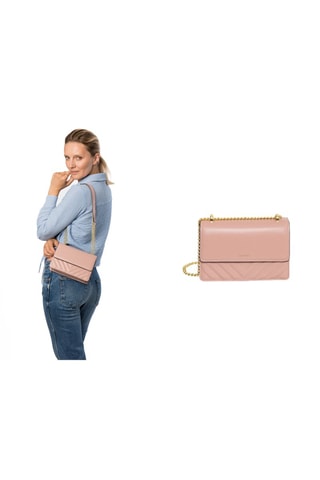 Mala a tiracolo em couro Oriole - Rosa