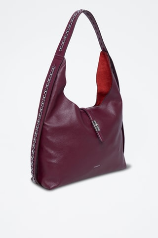 Mala de ombro em couro Colbee - Violeta