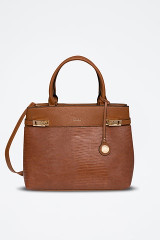 Mala a tiracolo Spacy - Preto - Camel