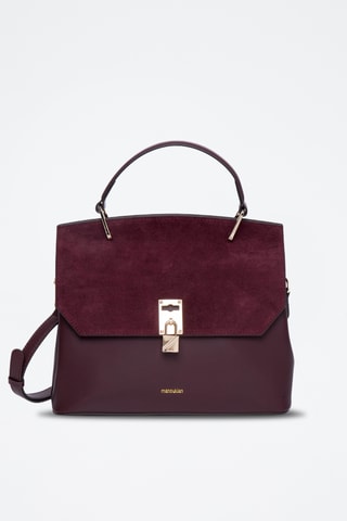 Mala em couro Ninon - Violeta