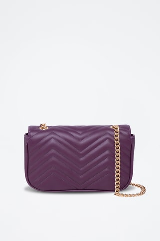 Mala de ombro em raspa de couro Agatha - Violeta