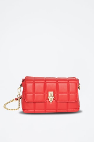 Mala a tiracolo em couro Fleurus - Vermelho