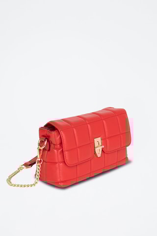 Mala a tiracolo em couro Fleurus - Vermelho