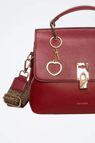 Mala em couro Jarly - Bordô