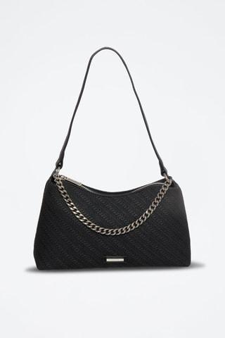 Mala de ombro Zelie - Preto e prateado