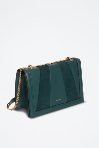 Mala a tiracolo em couro Vered - Azul-pato