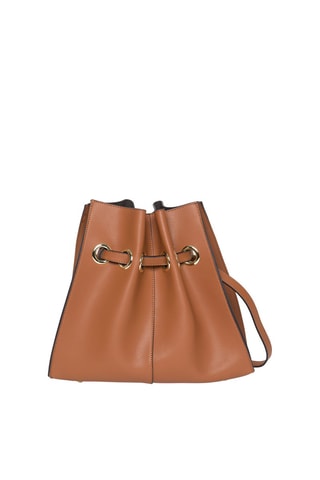 Mala funda de couro Preto e azul-marinho - Camel