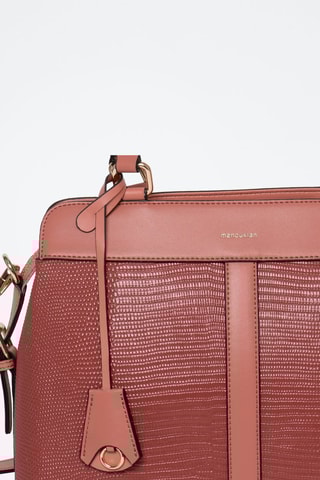 Mala em raspa de couro Mulan - Rosa