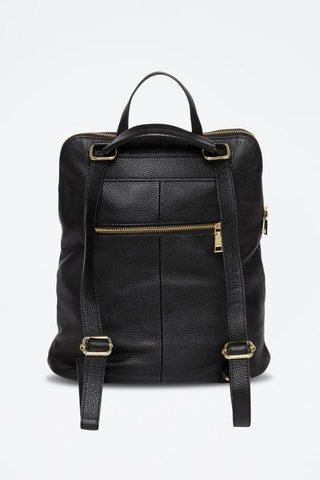 Mochila de couro Lilymac - Preto