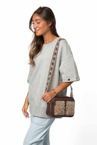 Mala a tiracolo Devon - Castanho