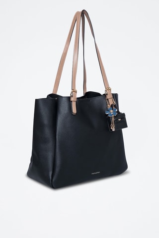 Mala de ombro Ricci - Bege e preto