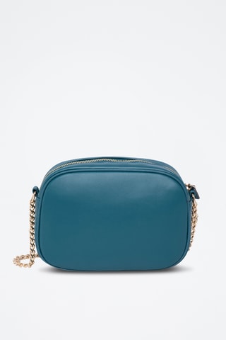 Mala a tiracolo em raspa de couro Arion - Azul-pato