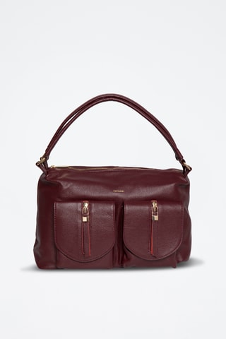 Mala em couro Jeanne - Violeta