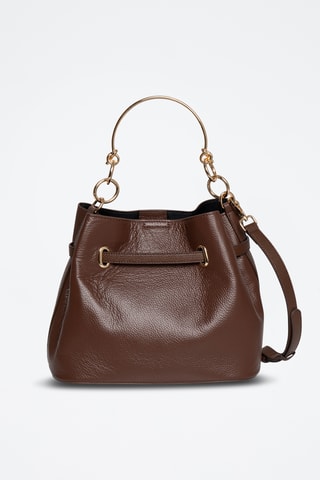 Mala em couro Vahina - Castanho