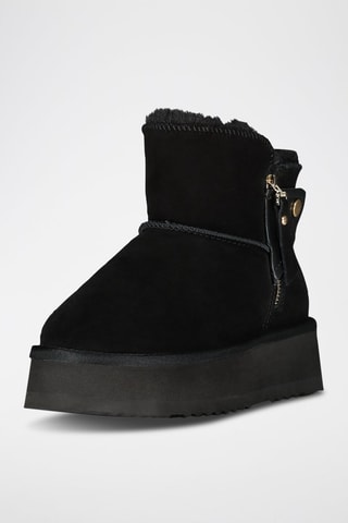 Botines de nobuk forrados Ozipcache - Negro