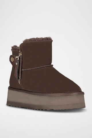 Botines de nobuk forrados Ozipcache - Marrón