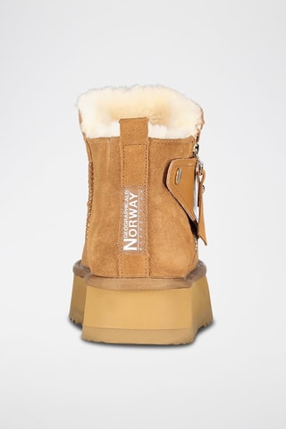 Botines de nobuk forrados Ozipcache - Camel