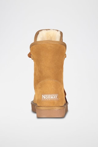 Botines de piel forrados Omondor - Camel