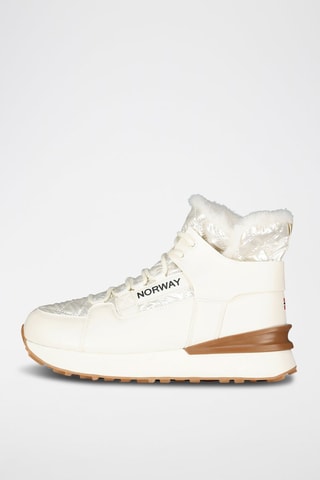 Zapatillas altas forradas con plataforma Obim - Blanco